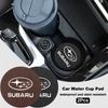 2Pcs Car Coaster PVC Logo Water Cup Pad Anti Slip Mat Accessories For Subaru STI WRX Forester Impreza Legacy Outback BRZ Tribeca