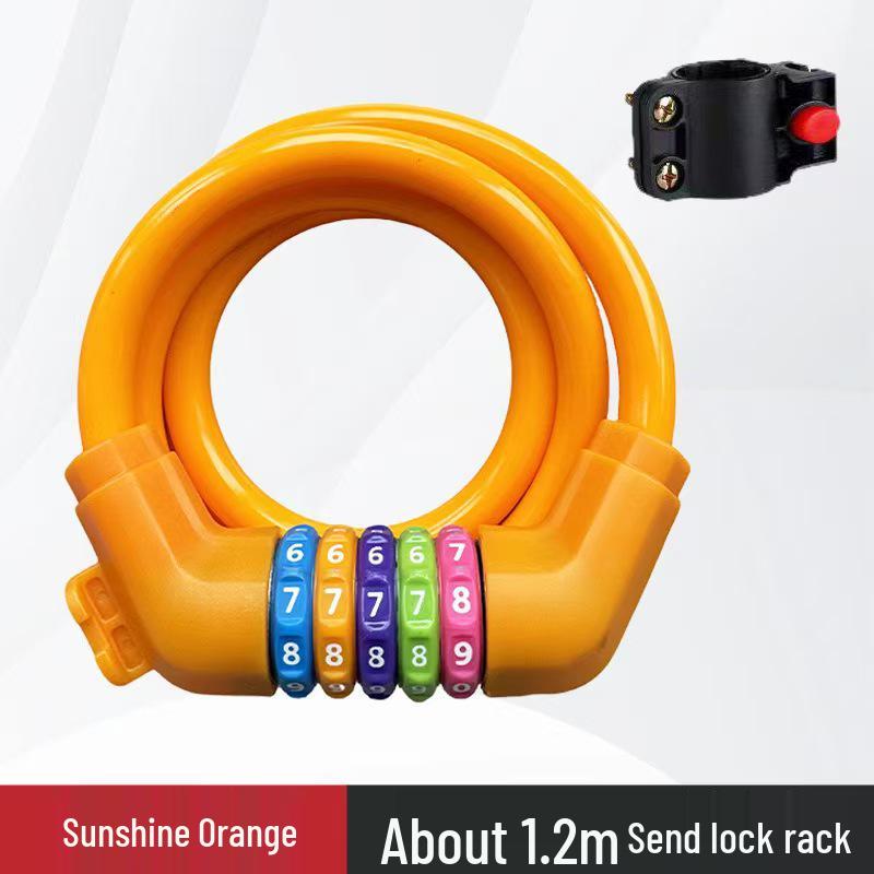 Five-Digit Anti-Theft Cable Lock for Mountain Bikes & E-Bikes