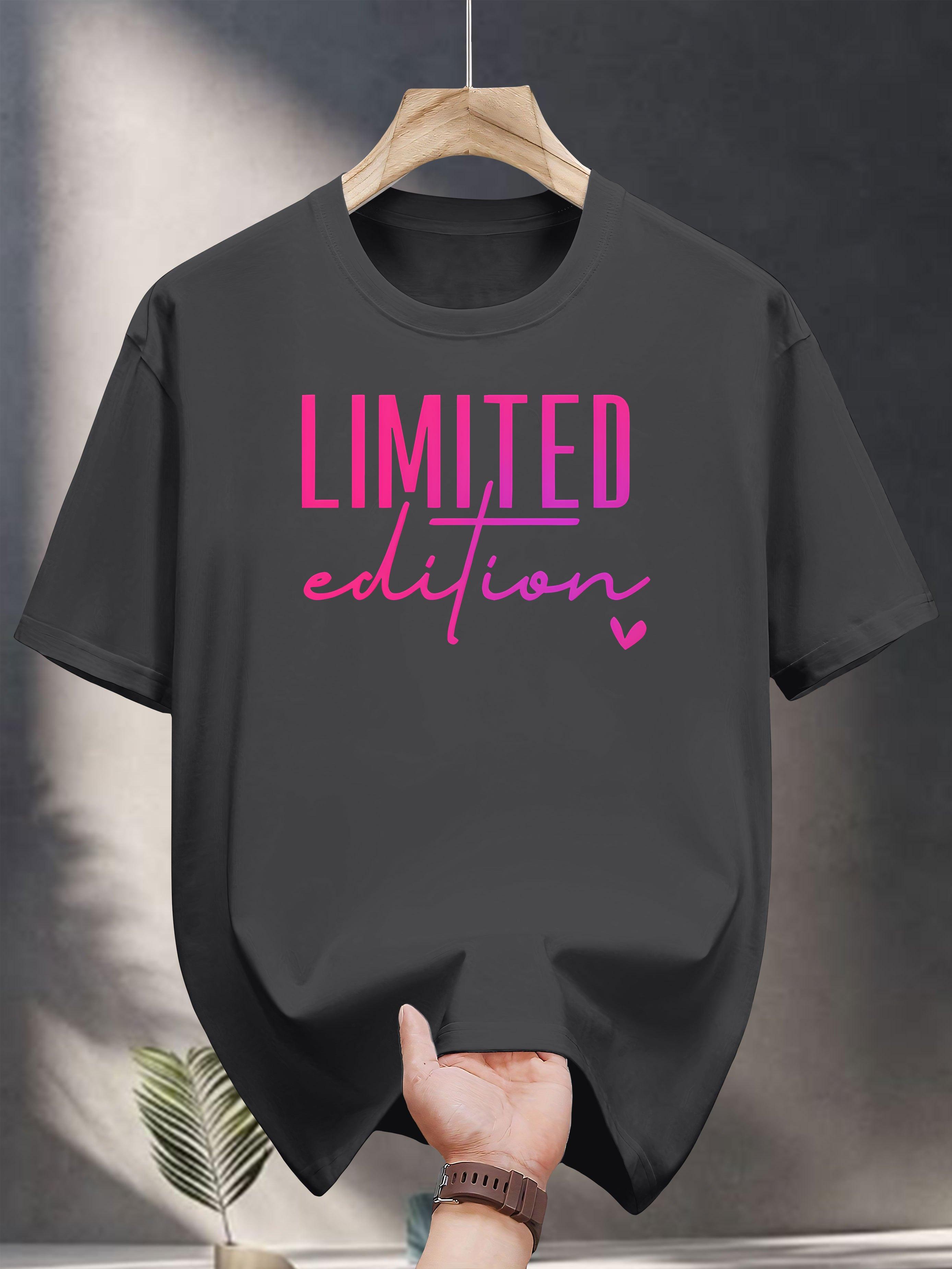 Limited Edition Graphic Print T-shirt - Black with Pink Lettering XXXXL