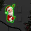 Creative Christmas Gift for Friends Glow In The Dark Santa Claus Switch Sticker, Decorative PVC Luminous Wall Decal Removable Seasonal Window Stickers