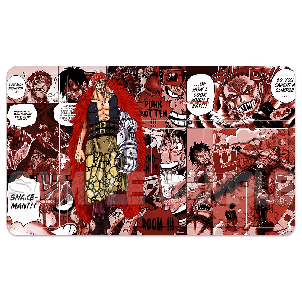 OPCG One Piece Playmat Luffy Law Zoro Ace Perona Trading Card Game Mat Dedicated Card Play Against Table Mat