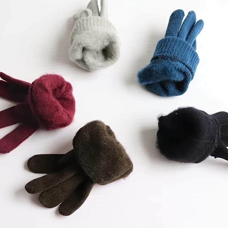 [Warm Winter Gloves] 5 Pairs Women's Soft Warm Winter Gloves | Touchscreen Gloves with Elastic Cuffs, Gloves for Cold Weather
