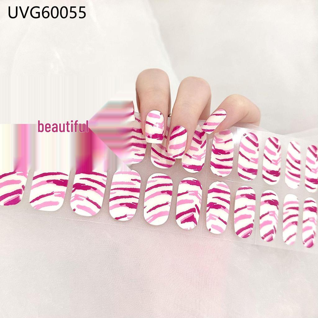 Transparent Nude UV Gel Nail Art Stickers: Semi-Cured, Semi-Baked Manicure Sheets