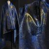 150cm Wide Double-sided Blue Gold-plated Gradient Jacquard Fabric for DIY Sewing Hanfu Horse Face Skirt Handmade Designer Fabric