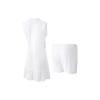 Li Ning Badminton Series Spliced Quick-Dry Cool Antibacterial Slim Fit Dress Set Women Dress Set Standard-White ASKU114-2