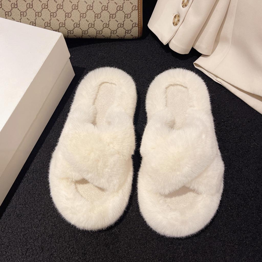 Mao Mao Slippers Women Wear New Trendy Shoes Autumn and Winter Thick-soled Cotton Slippers Autumn and Winter Tide