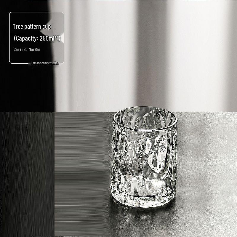 Heat-Resistant Transparent Glass Cup Set for Home: Includes Water and Wine Glasses in Simple Ins Style. Default