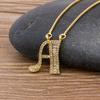 Nidin Light Luxury A-Z 26 Letters Necklace Zircon Pendant for Women Initials Name Necklace Fashion Party Wedding Jewelry Gift