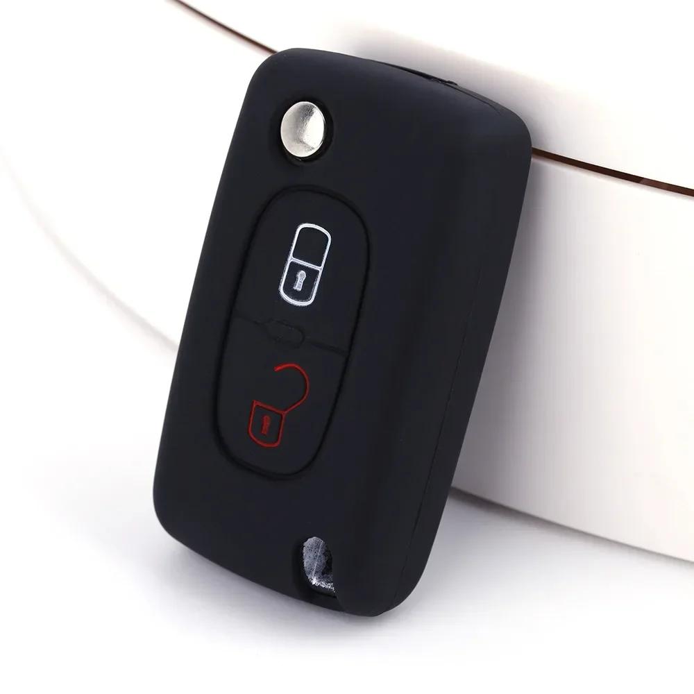2 Button Key Case Cover for Citroen C-Crosser C3 C4 Picasso Berlingo Case for Peugeot Partner Tepee 207 307 308 407