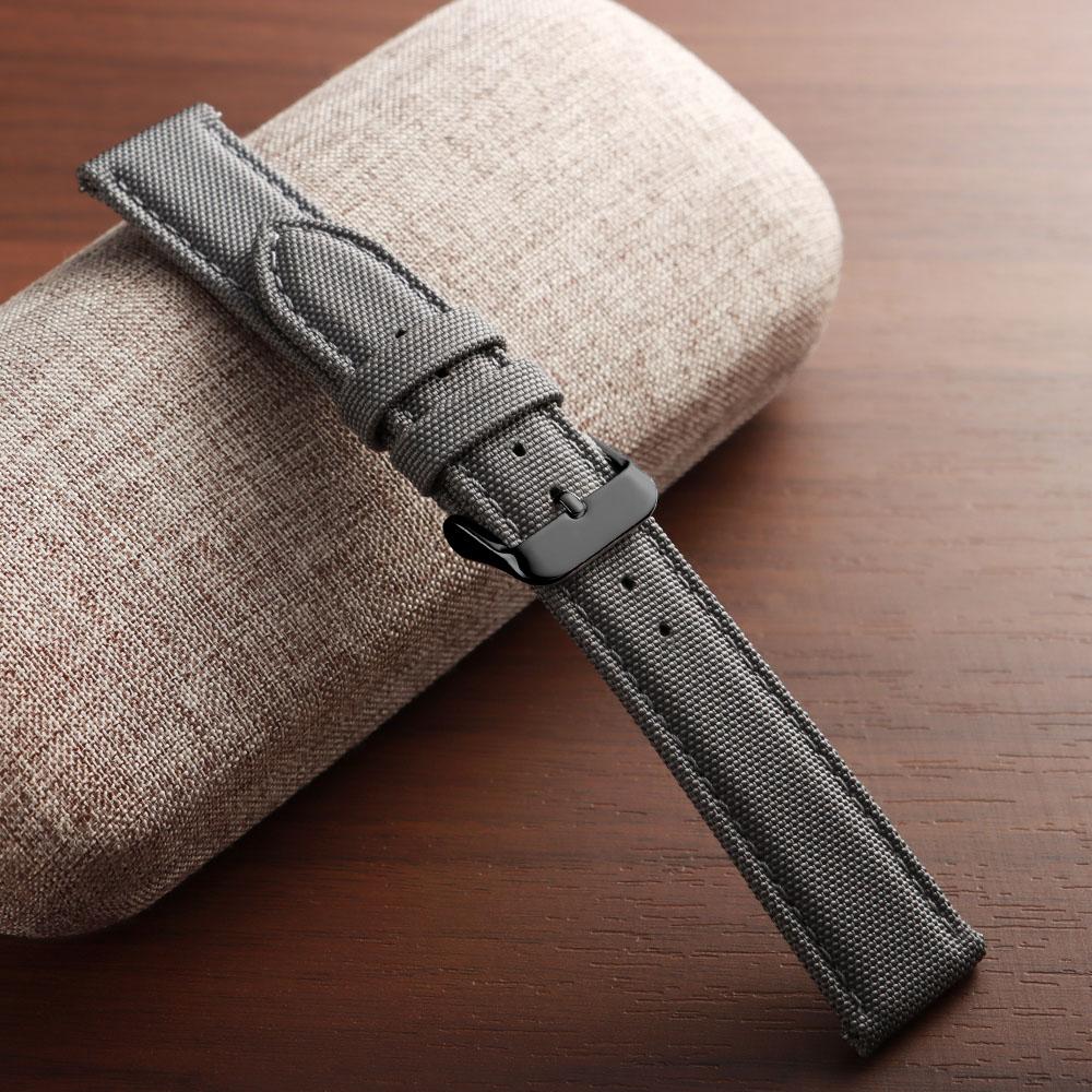 Sailcloth Watch Strap 20mm 22mm for Seiko Band Waterproof Fabric Watchband Quick Release Wristband High Quality Women Men Belt