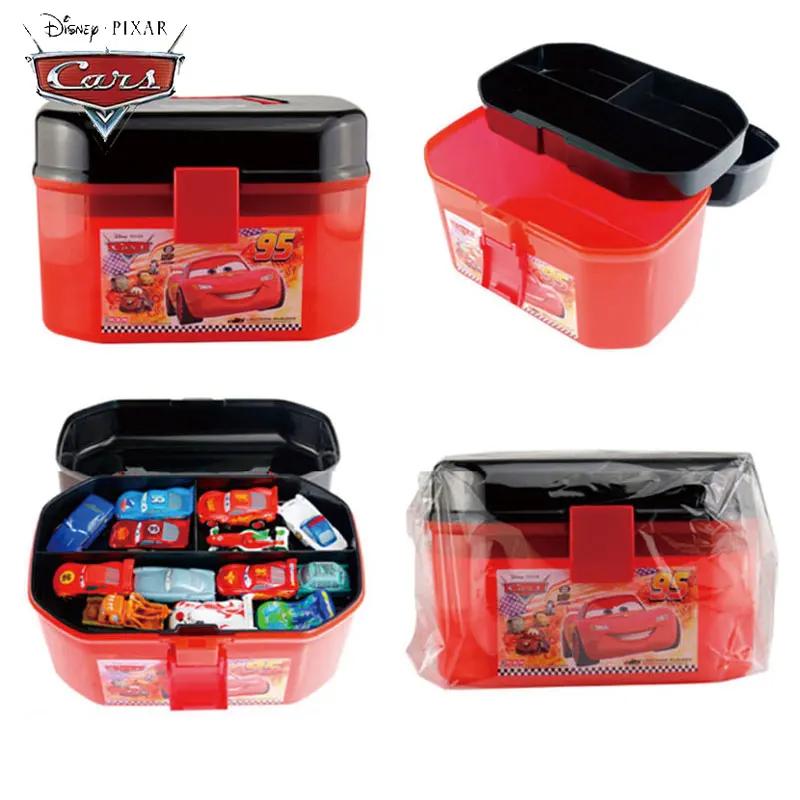 1:55 Pixar Cars Lightning Mcqueen Jackson Storm Mack Uncle Truck Diecast Model Car Toy Kids Birthday Gift Storage Box