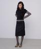 MUNSEONAKAIBEU Mj Floral Jacquard Midi Skirt / Black