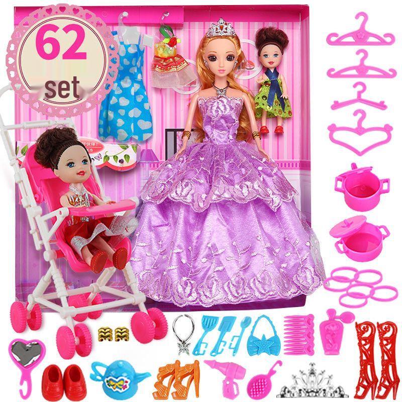 Girls' Princess Elsa Doll Dress-Up Set - Holiday Gift for Kids