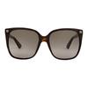 GUCCI Logo Logo Irregular Sunglasses Women's Tortoiseshell