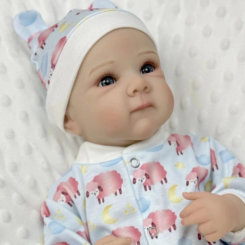 48cm Lifelike Full Silicone Body Reborn Dolls Bettie Cute Real Looking Simulation Doll with Painting Skin Rebirth Dolls for Kids Birthday Xmas Gifts