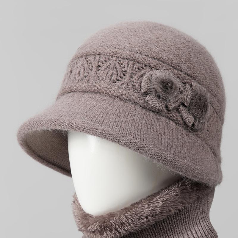 

Пожилая шляпа Женская Осень и Зима Теплая Вязаная Шерстяная Шапка Зимняя Новая Шапка Старика Мамы Бабушки Пожилой Женщины only hat