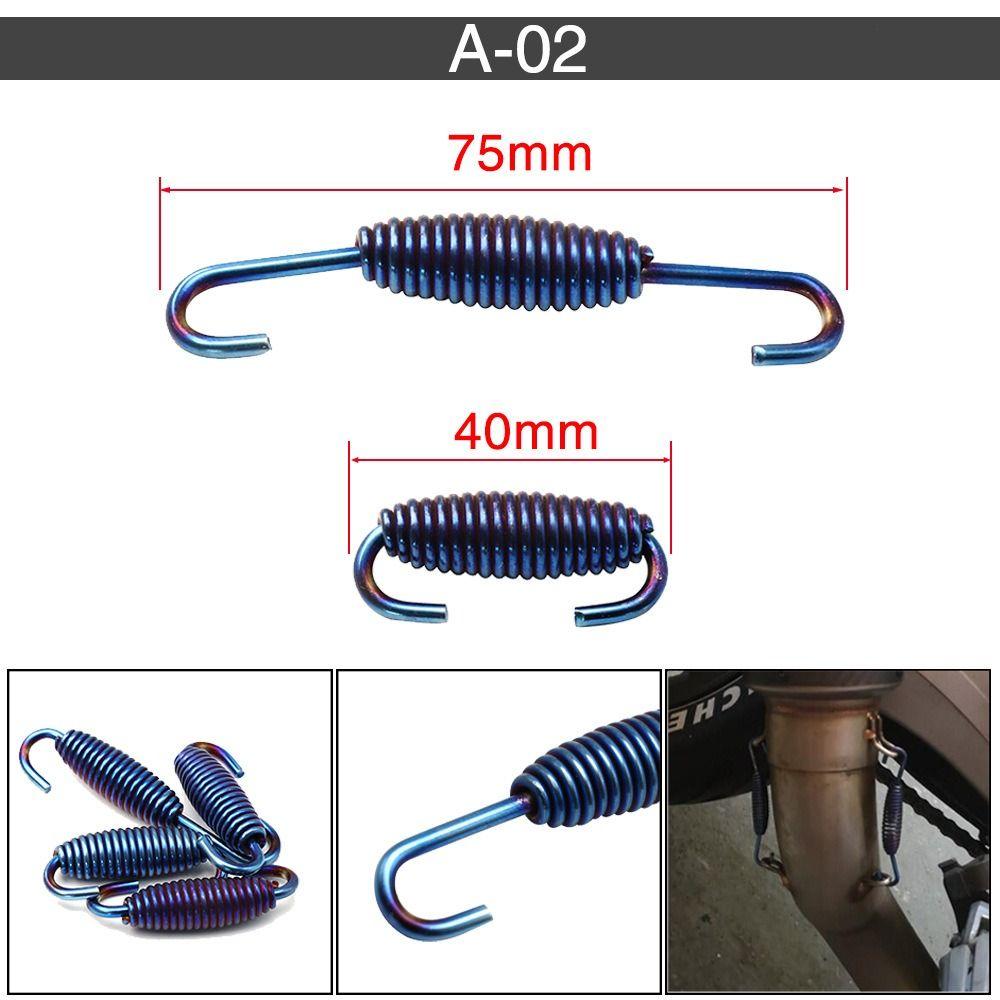 Stainless Steel Exhaust Pipe Springs Titanium Silencers Colored Exhaust Pipe Connector Double Hooks Motorcycle Spring