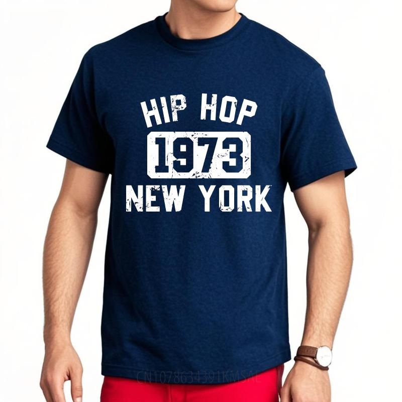 Big Size Summer Man tshirt Hip Hop 1973 New York Short Sleeve Soft Oneck Tshirt Men Tshirt Funny tshirt Round Neck Tee