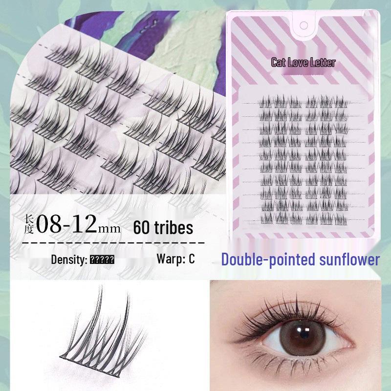 "Cílios postiços Lazy Trilogy Sunflower White Moonlight Magic Fairy Curl"