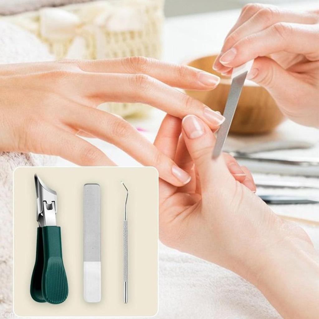 Nail Clippers Eagle Beak Nail Clipper Set Stainless Steel Slanted Tool with Anti-Splash Design for Women Elderly Adults Manicure