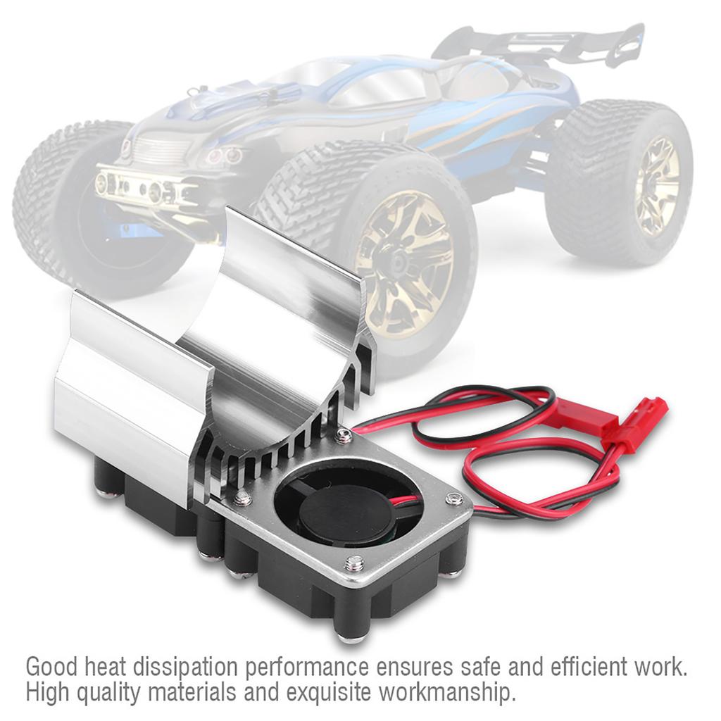 540  550 Motor Twin Cooling Fan Heat Sink With for 110 Scale Electric RC Car Silver
