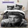 Famous Rock Singer Black White Portrait Print 3‑Pieces Duvet Cover Set Music Fan Bedding Bedroom Home Decor Without Pillow Core Comforter