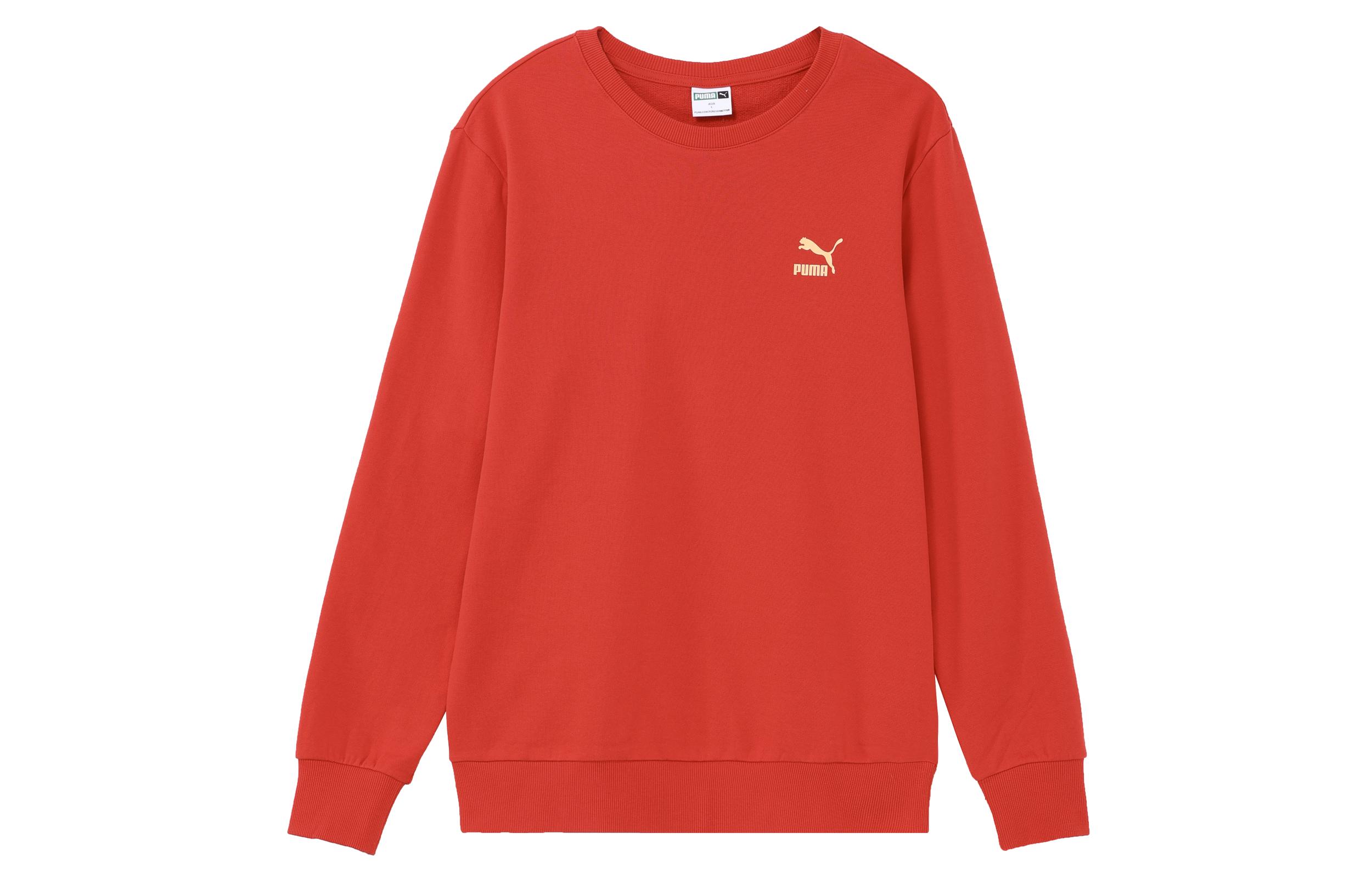PUMA Sweatshirts Unisex Red Crew Neck Moderate Regular 625825-11 L