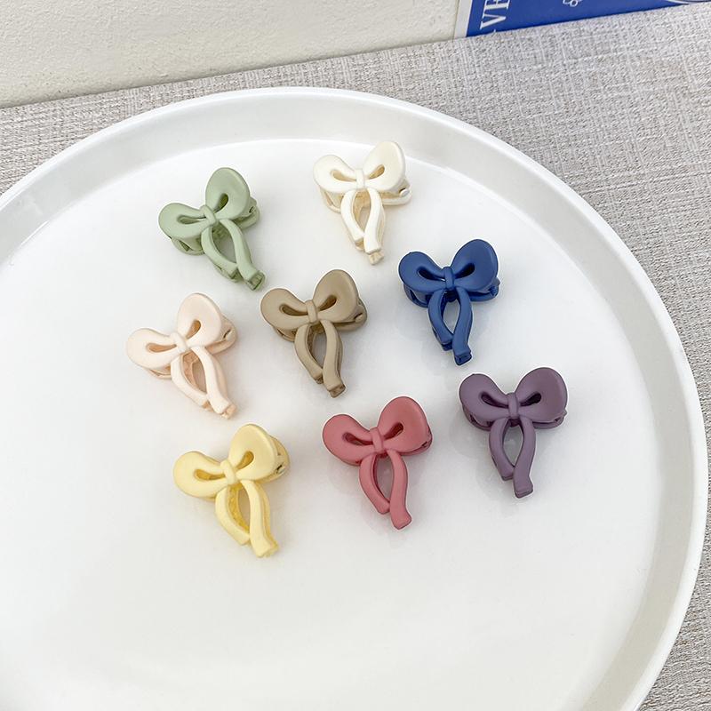 New Candy Color Gradient Bow Small Hair Clip for Women's Cute Mini Exquisite Colorful Grasp Clip Girl Hair Accessories