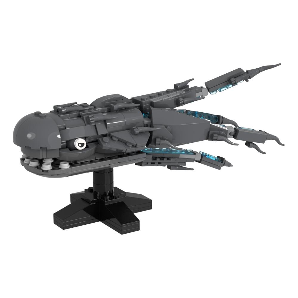 MOC Ahsoka TV Purrgil Model Building Blocks Space Whale Crossing Travel Animal Spaceship Assembly Brick Toy Gift