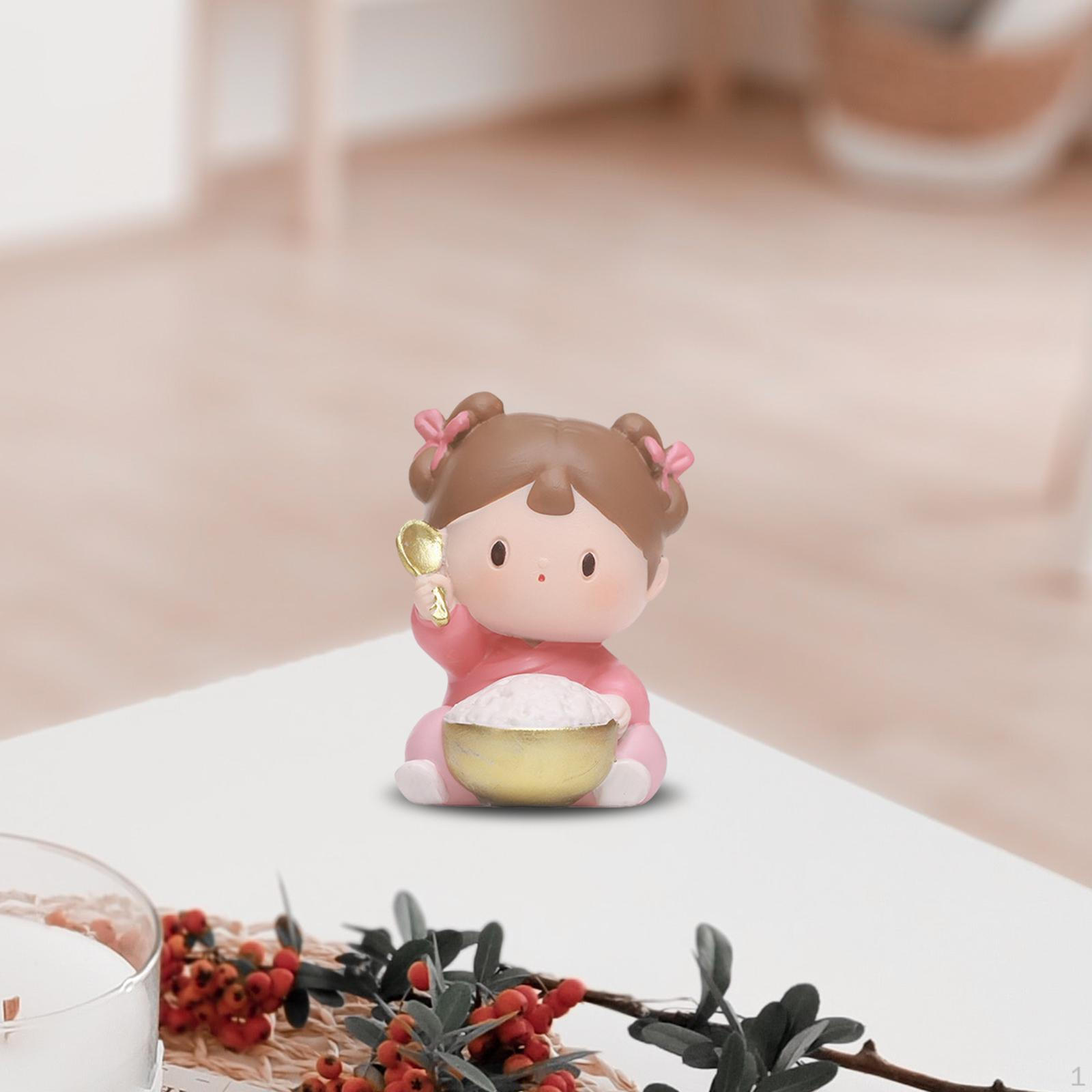 

Elegant Resin Sculpture of a Traditional Chinese Girl for Bedroom Decor with Flower Basket_4cmx3.5cmx6cm