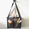 With 2 Hooks Hanging Mesh Bag Practical Bath Storage Bag Durable Shower Organizer  Bathroom