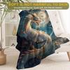 Dragon Flannel Blanket - Moonlit and Cherry Blossom Throw,Playful Gifts for Adult & Fantasy Lovers, Ultra Soft & Warm,Lightweight, for Couch Bedroom