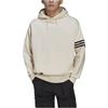 Adidas Originals Trefoil Logo Print Stripe Drawstring Hoodie With Long Sleeves Men Hoodie Beige HM1870