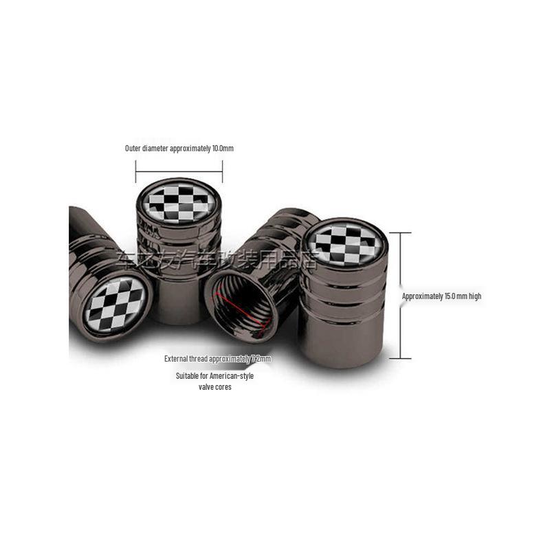 Jeep Tire Valve Stem Caps for Grand Cherokee, Compass, Wrangler, and Cherokee - Decorative Set
