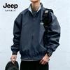 JEEP SPIRIT Men's Double-Sided Stand Collar Windproof Jacket