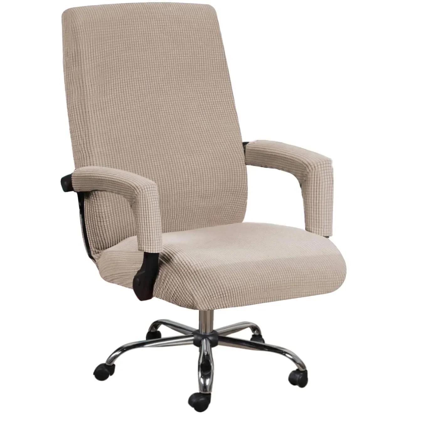 

Современный чехол для компьютерного кресла из спандекса, устойчивый к загрязнениям, эластичный чехол для офисного кресла Boss, легко стирается, съемный, с 2 чехлами для подлокотников L with Arm Cover