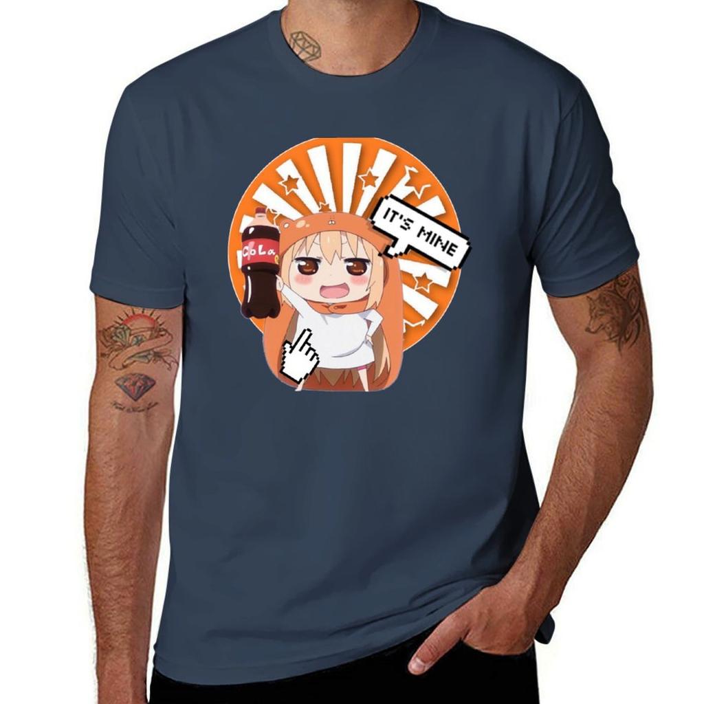 Himouto Umaruchan Chibi Anime Unisexga Holding Cola Its Mine Tshirt Work Daily Short Sleeve Top