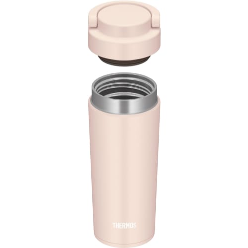 [Dishwasher Safe Model] Thermos Water Bottle Vacuum Insulated Mobile Tumbler with Carry Handle 420ml Beige Pink JOV-420 BEP