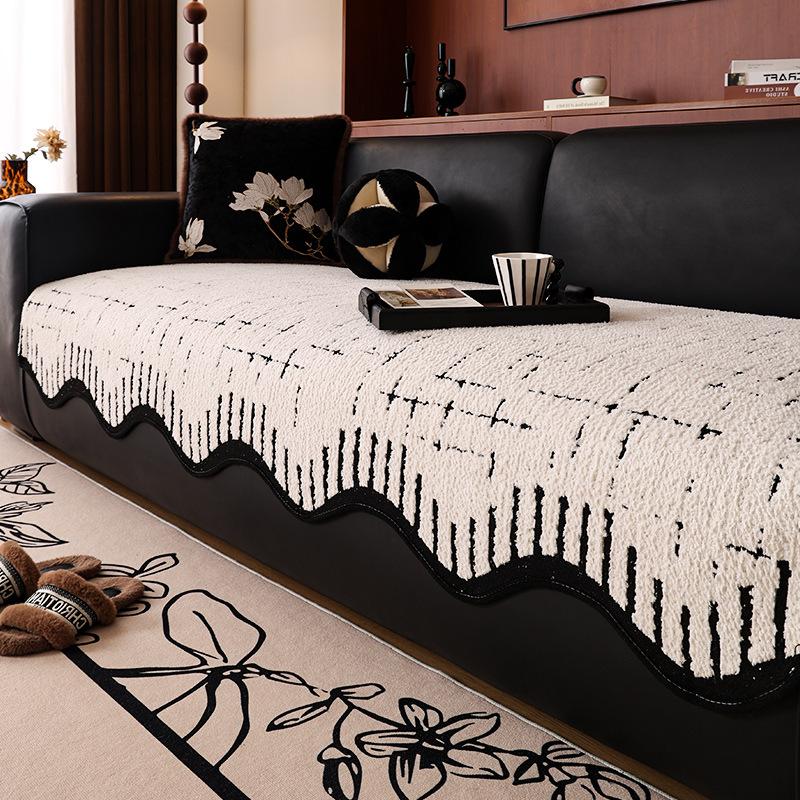 Premium Plush Sofa Cushion  New Special-Shaped Sofa Seat Cushion Autumn And Winter Non-Slip Leather Sofa Cover Cover Cloth