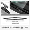 2023 Chery Tiggo 7 Plus Frameless Silent Wiper Blades - Front Rubber Strip for Tiggo Seven P