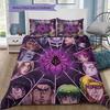 Set Copripiumino Trapuntato con Motivo Anime Federe Decorazione Casa Regalo di Compleanno (1 * copripiumino + 2 * federa, senza nucleo)