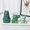 Holding Lotus Root Frog Silicone Candle Mold Cartoon Prayer Frog Aromatherapy Candle DIY Gypsum Resin Decoration Making Mould