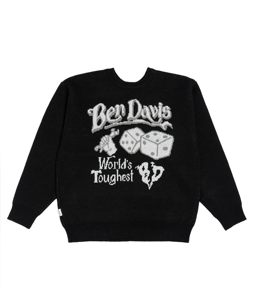 BEN DAVIS White Label Classic Logo Knit Ivory