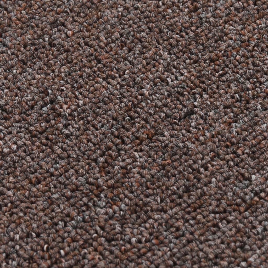 Non Slip Stair Mats 15 pcs 60 x 25 cm Brown Rectangular