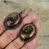 Dragon Bloodstone Earring Electroformed Copper Earrings Handmade Gemstone Jewelry Drop Earring Beautiful Electroformed Jewelry Gifts For Mom