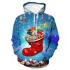 Christmas Halloween Cat Selfie 3D Print Hoodie Couples Casual Loose Fit
