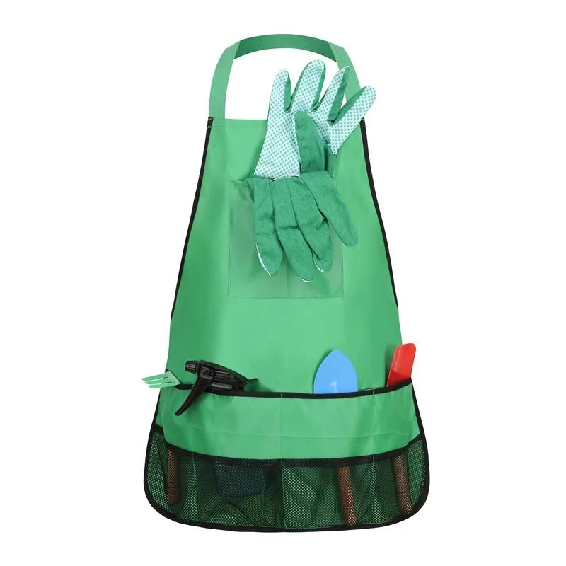 Set de 7 piezas Delantal de Jardín para Niños Set de Herramientas Guantes de Jardín Cultivar Flores Jugar Cosplay Juguetes de Ciencia Fiesta de Niñas Disfraces de Cosplay