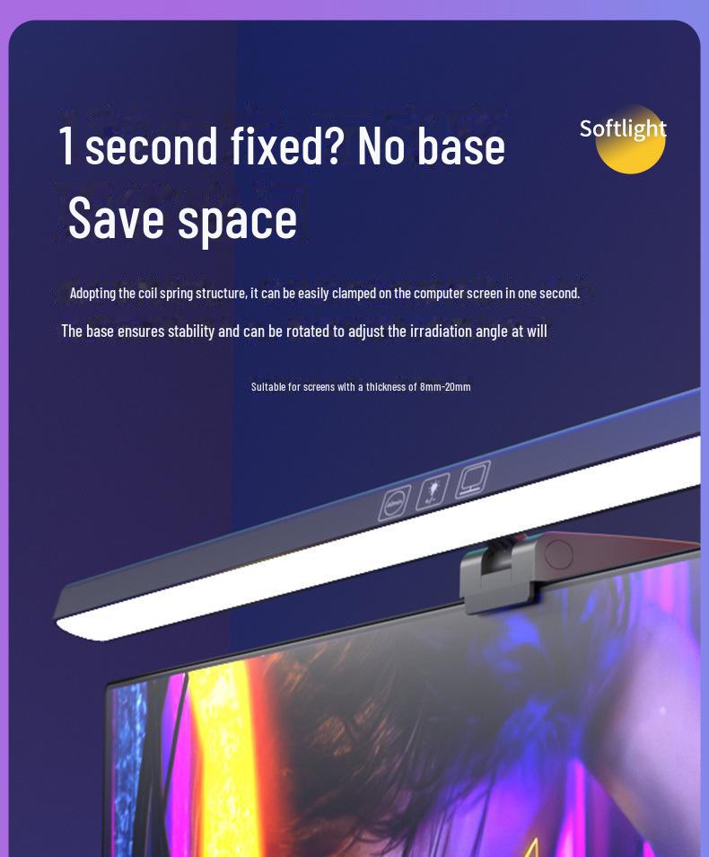 Asymmetrische LED-Augenschutz-Schreibtischlampe für Computerbildschirme