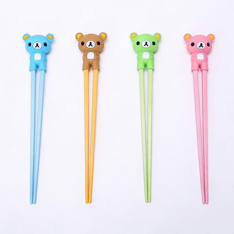 1pc Cute Bear Training Chopsticks for Kids Aids Sushi Sticks Children Chopsticks for Children Learner Helper Kids Favors KZ007