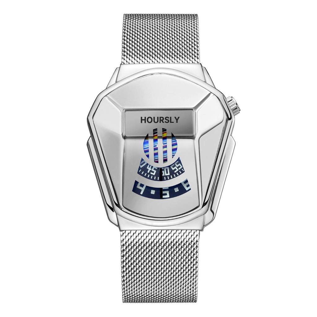 Men's TikTok HOURSLY Alloy Motorcycle Quartz Waterproof Wristwatch